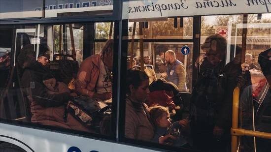 Large evacuation convoy leaves Ukraine’s Mariupol city