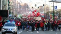 Thousands of Belgian workers hit streets to protest wage law, inflation