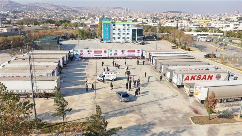 Turkey sends 21 truckloads of humanitarian aid to northern Syria