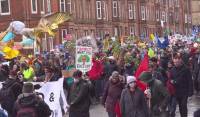 Tens of thousands march in Glasgow for climate change action, Scottish independence