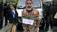 Anti-vaccine protesters ‘unlawfully’ enter media hub in London