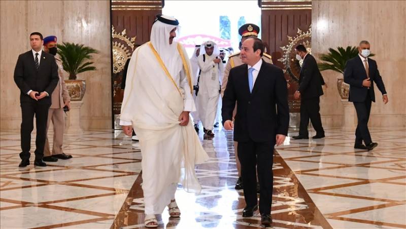 Egypt's Sisi hails Qatar ruler’s visit to Cairo