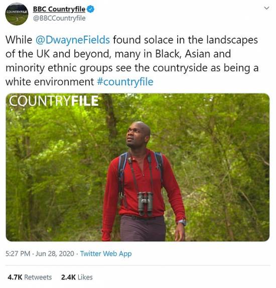 British countryside is racist, says Countryfile presenter