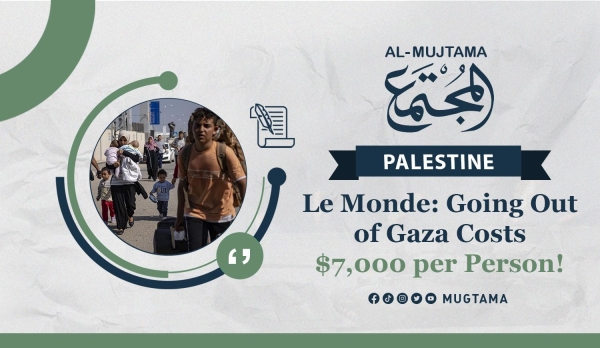 Le Monde: Going Out of Gaza Costs $7,000 per Person!