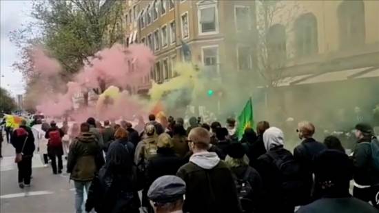 PKK/YPG terror group holds demonstration in Swedish capital