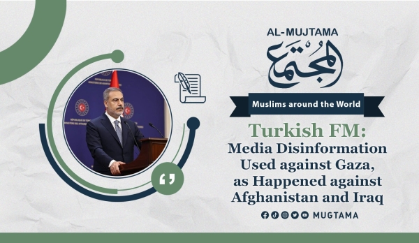 Turkish FM: Media Disinformation Used against Gaza, as Happened against Afghanistan and Iraq