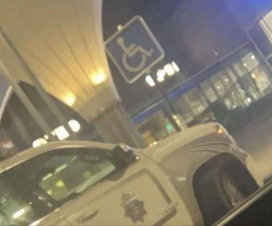 Action Taken Against Police Car Parked On Disabled Parking Spot