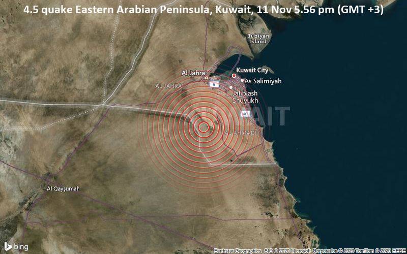 Earthquake reported in Kuwait