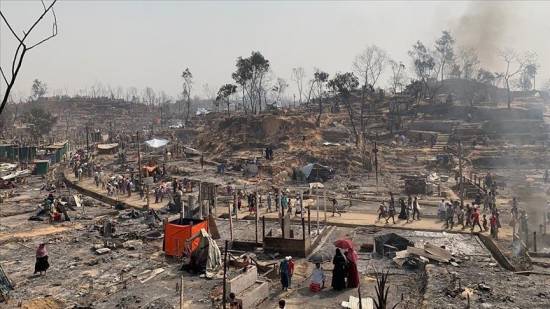 Fire guts over 60 Rohingya tents at camp in Bangladesh