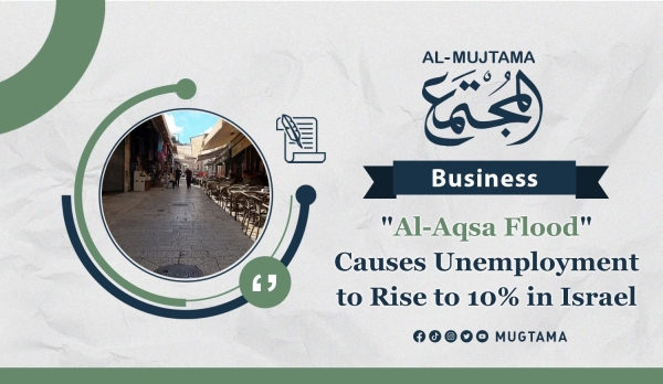 &quot;Al-Aqsa Flood&quot; Causes Unemployment to Rise to 10% in Israel