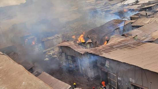 1 person killed as fire guts more than 50 maize mills,100 houses in Uganda