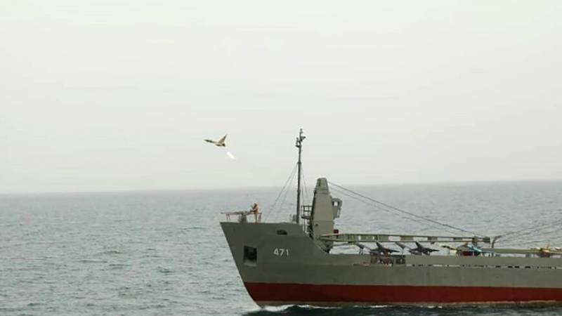 Iran unveils 1st naval drone division as Biden visits Mideast