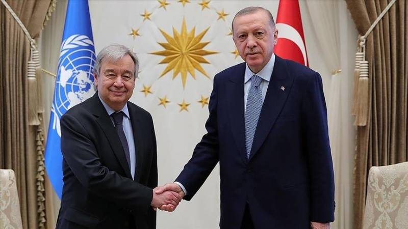 Turkish president, UN chief discuss ways to end crisis caused by Russia-Ukraine war