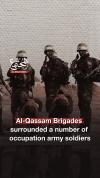 Al-Qassam Brigades surrounded a number of occupation army soldiers inside a military base near Gaza.