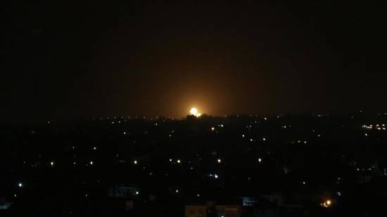 Zionist army hits Hamas position in Gaza