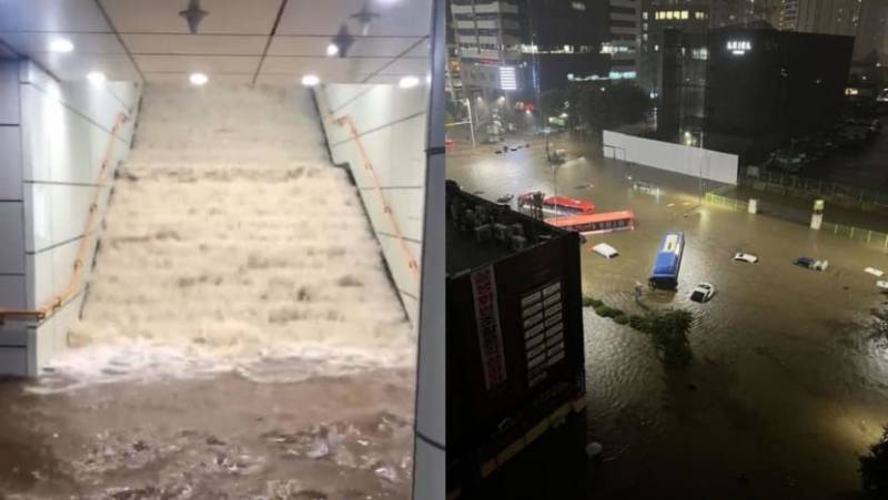 Record rain leaves at least 7 dead in South Korea capital