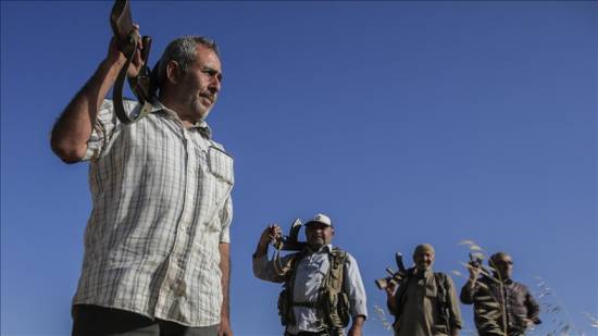 Tal Rifat elders stand shoulder to shoulder with SNA soldiers to fight YPG/PKK terrorists in Syria