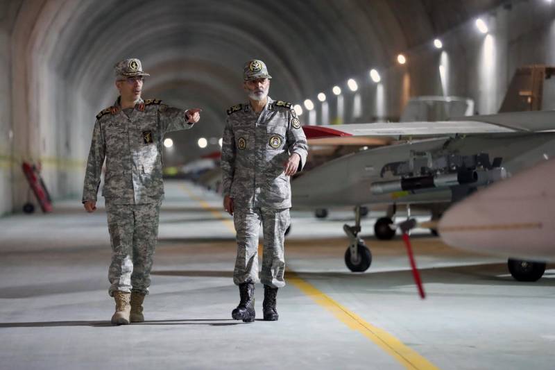 Iran reveals subterranean military drone base
