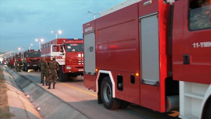Azerbaijan sends 53 fire trucks to Turkey to fight wildfires