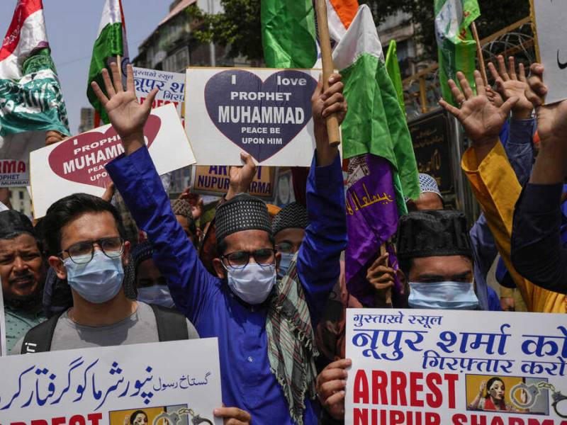 Indian Muslims protest against derogatory comments on Prophet Mohammad
