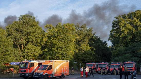 Fire breaks out in Berlin forest after blasts in munition storage site