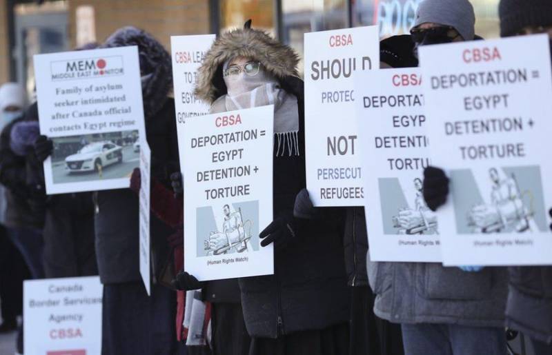 Protestors accuse Vancouver CBSA office of Islamophobia in handling cases of Egyptian families