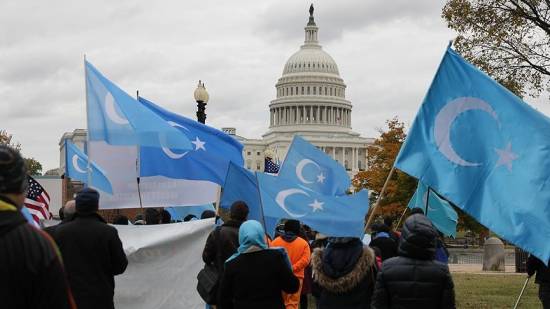 Uyghurs protest anniversary of China in US capital
