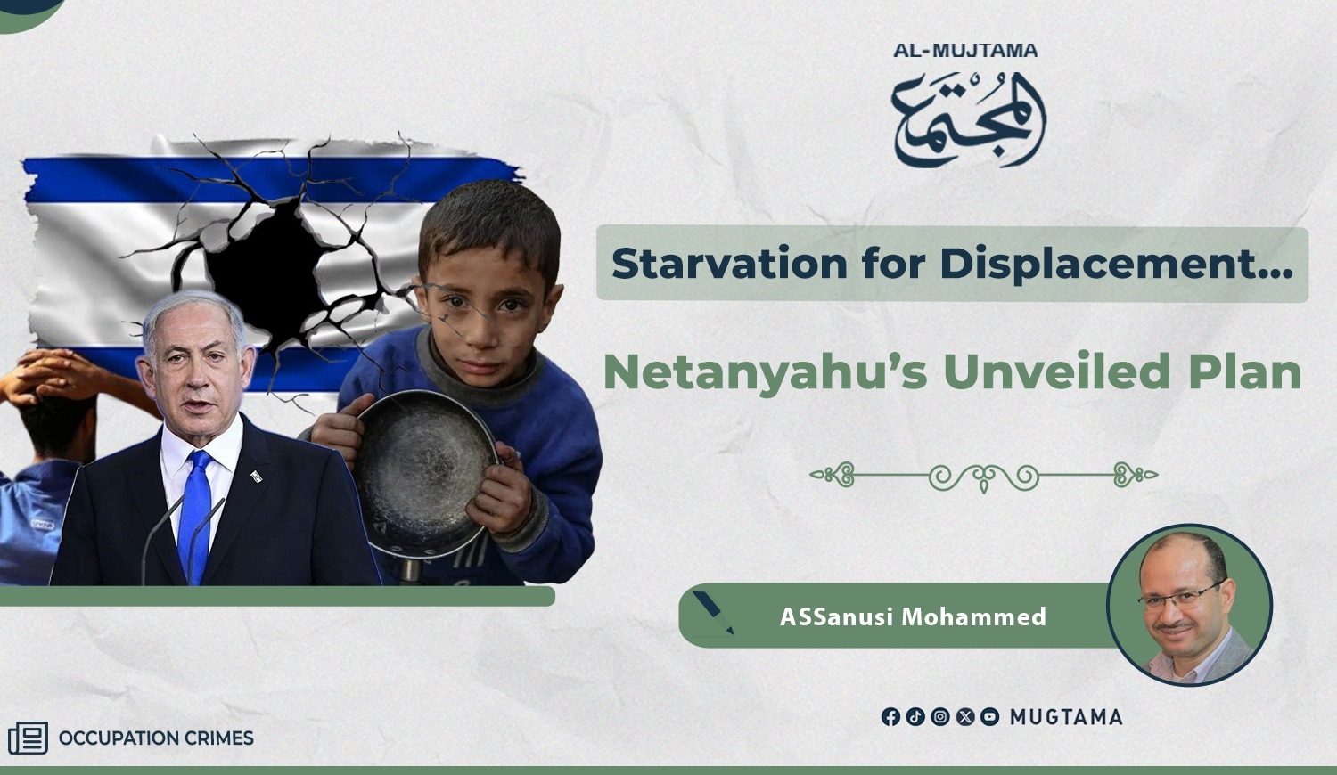 Israel's Uprooting Palestinian Plan is No Longer Hidden |  Al Mujtama Magazine